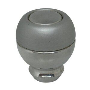 Silver Metallic Round Car Gear Shift Knob with Threaded Base